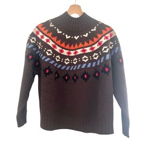 Weekend Max Mara Multicolor Patterned Turtleneck Sweater XS new